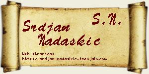 Srđan Nadaškić vizit kartica